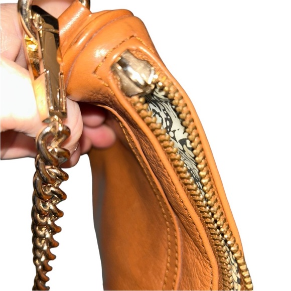 Rebecca Minkoff caramel brown gold hardware Crossbody bag Coachella - Picture 3 of 9